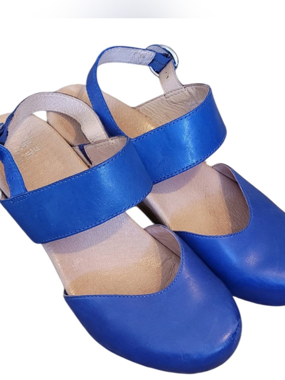 Dansko Malin Women’s Blue Leather Mary Jane Sandals Size 40/US 9-9.5